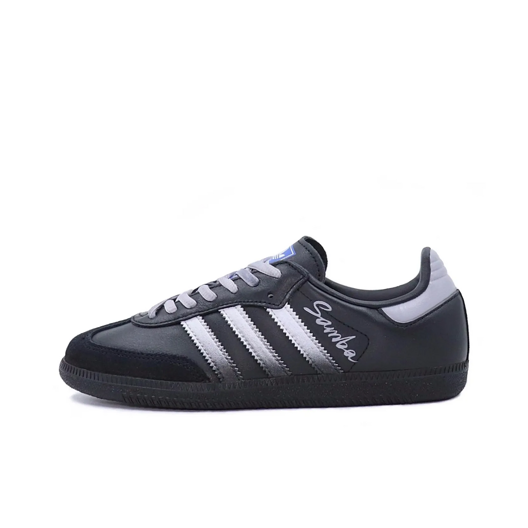 Adidas Samba - Custom GAT Shoes Black White With Samba Script