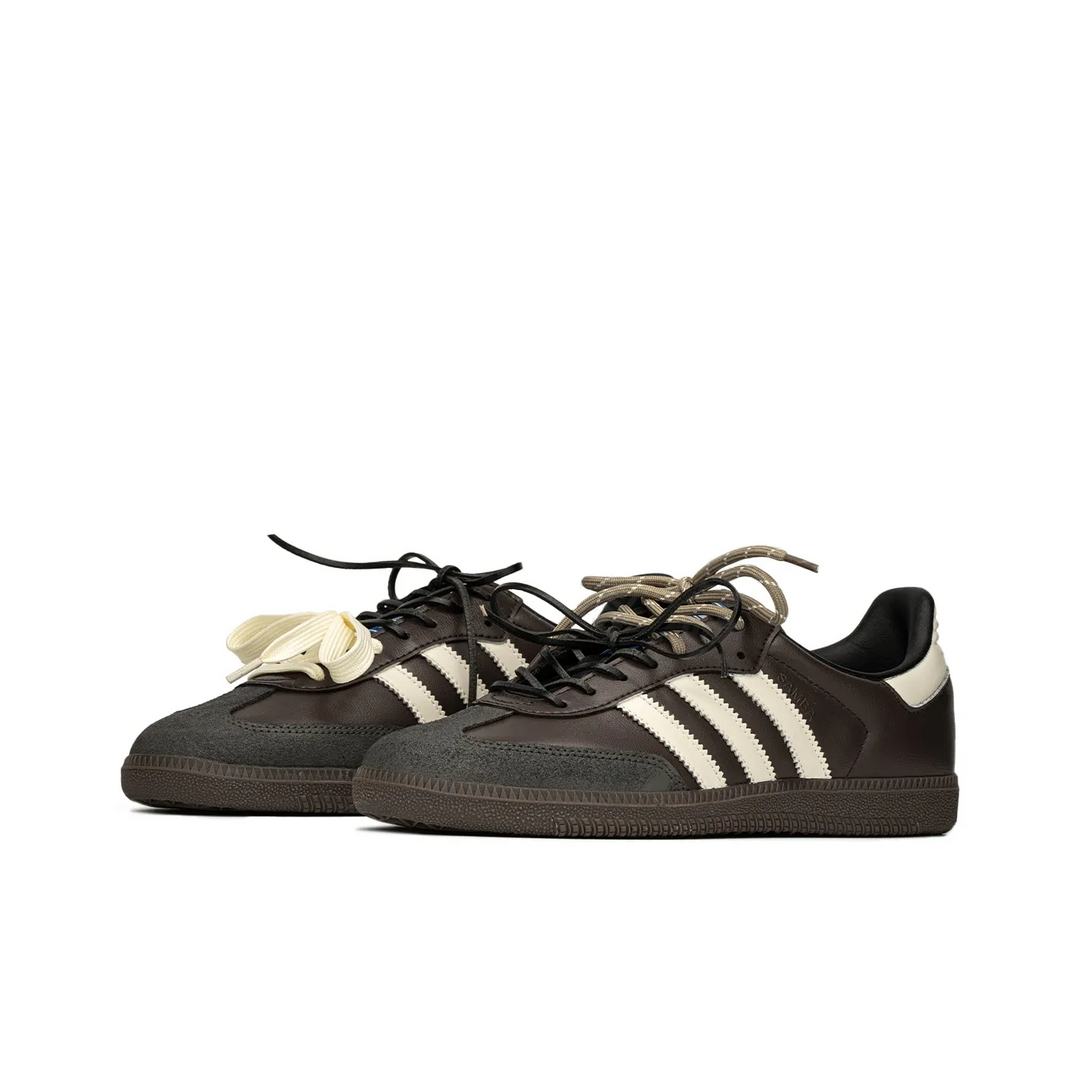 Adidas Samba - Custom GAT Shoes Brown White Striped
