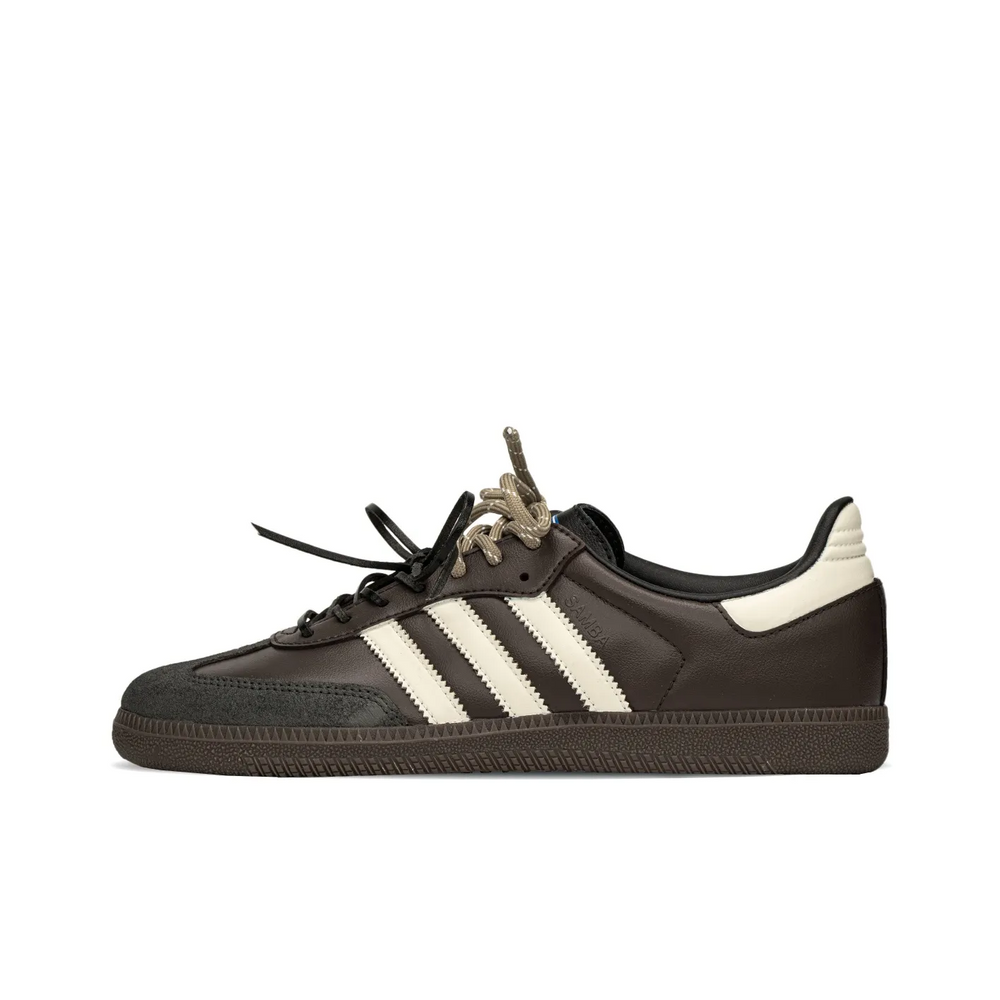 Adidas Samba - Custom GAT Shoes Brown White Striped