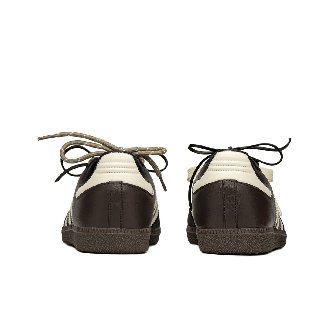 Adidas Samba - Custom GAT Shoes Brown White Striped