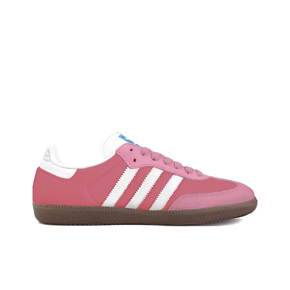 Adidas Samba - Custom GAT Shoes Pink White Stripes