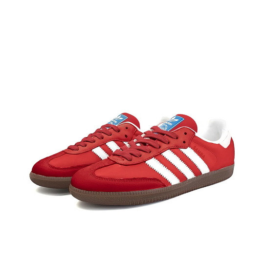 Adidas Samba - Custom GAT Shoes Red With White Stripes