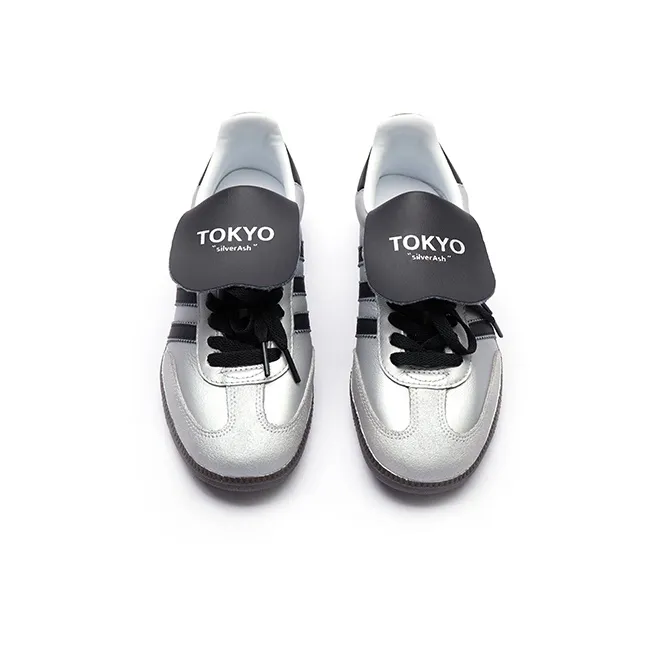 Adidas Samba - Custom GAT Shoes Silver Black Tokyo Pattern