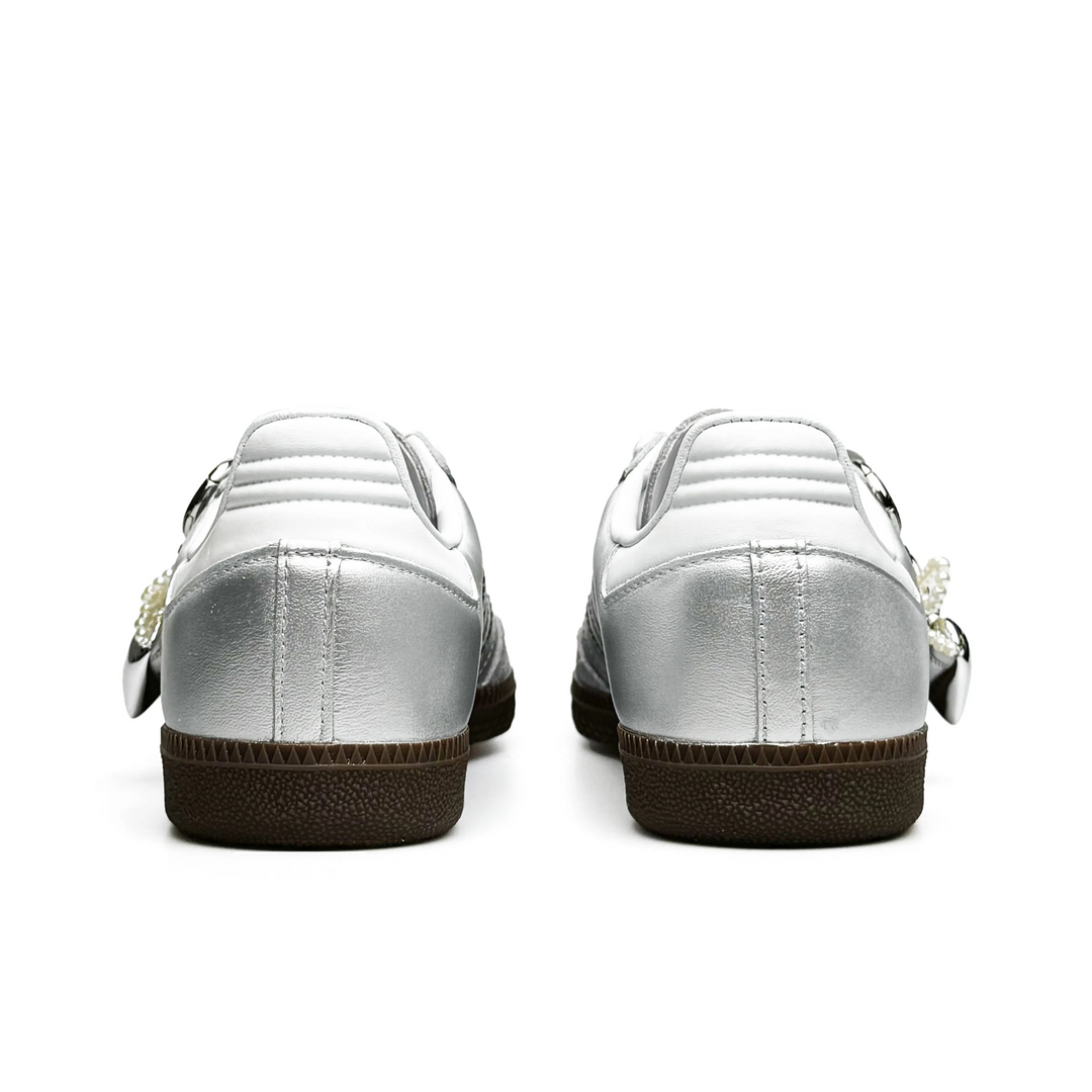 Adidas Samba - Custom GAT Shoes Silver Heart Pendant