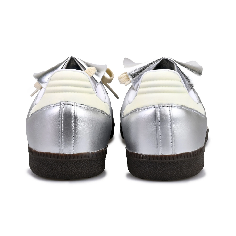 Adidas Samba - Custom GAT Shoes Silver Lace