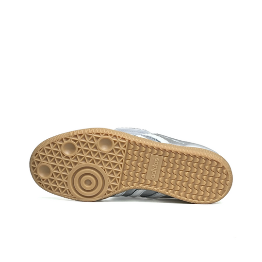 Adidas Samba - Custom GAT Shoes Silver Lace Detail