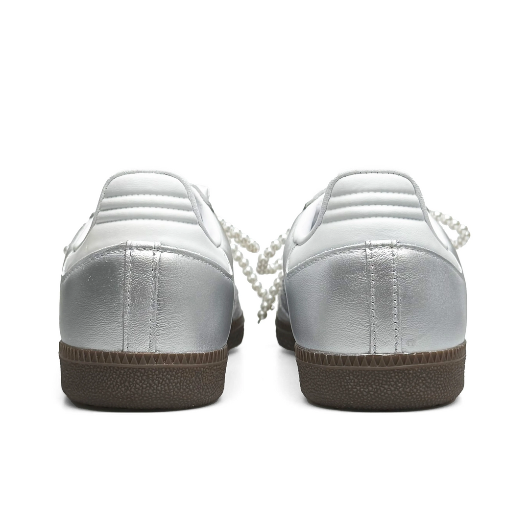 Adidas Samba - Custom GAT Shoes Silver Pearl Accessories
