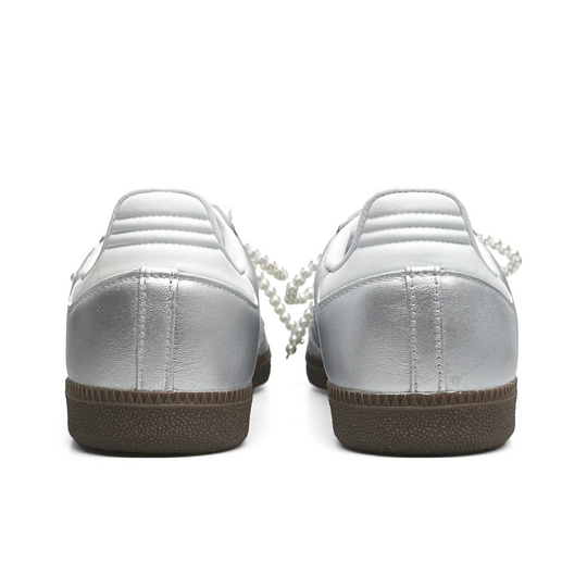 Adidas Samba - Custom GAT Shoes Silver Pearl Accessories