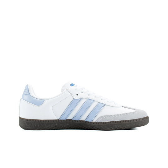 Adidas Samba - Custom GAT Shoes White Baby Blue Grey