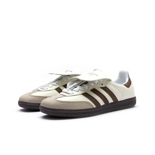 Adidas Samba - Custom GAT Shoes White Brown Stripes