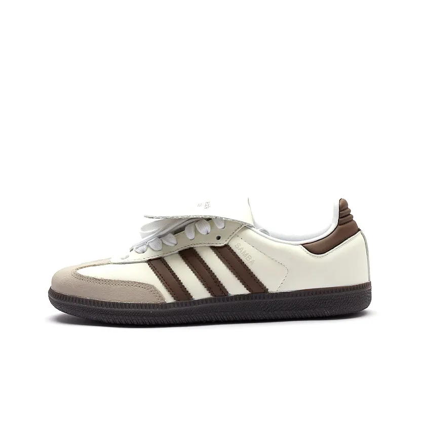 Adidas Samba - Custom GAT Shoes White Brown Stripes