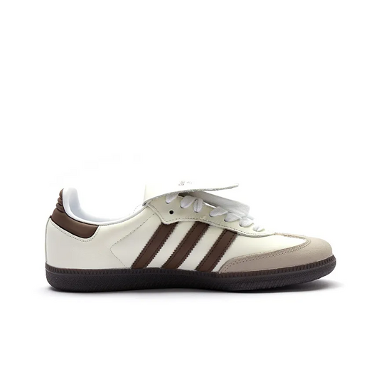 Adidas Samba - Custom GAT Shoes White Brown Stripes