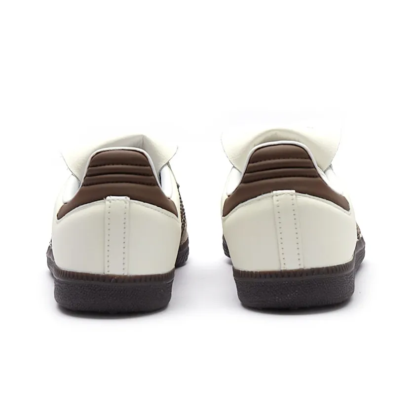 Adidas Samba - Custom GAT Shoes White Brown Stripes
