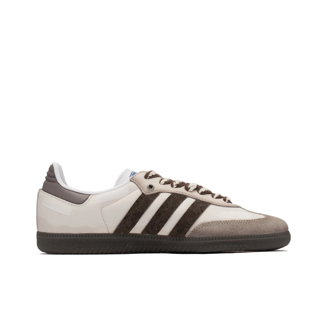 Adidas Samba - Custom GAT Shoes White Brown Stripes