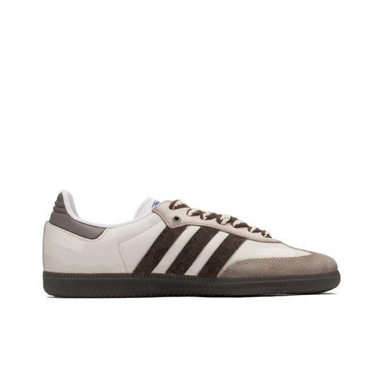 Adidas Samba - Custom GAT Shoes White Brown Stripes
