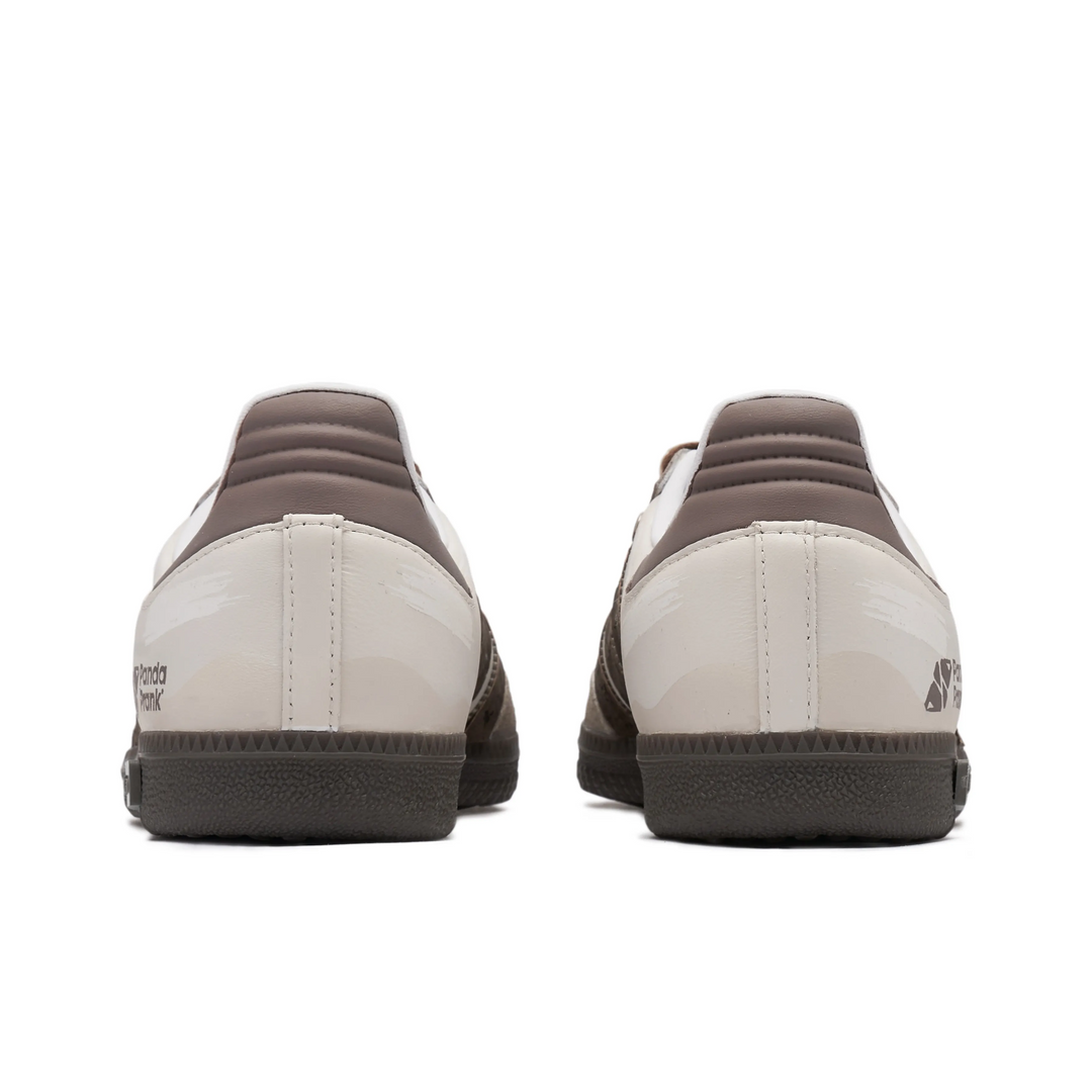 Adidas Samba - Custom GAT Shoes White Brown Stripes