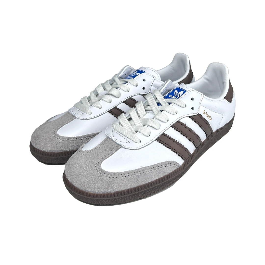 Adidas Samba - Custom GAT Shoes White Grey Brown