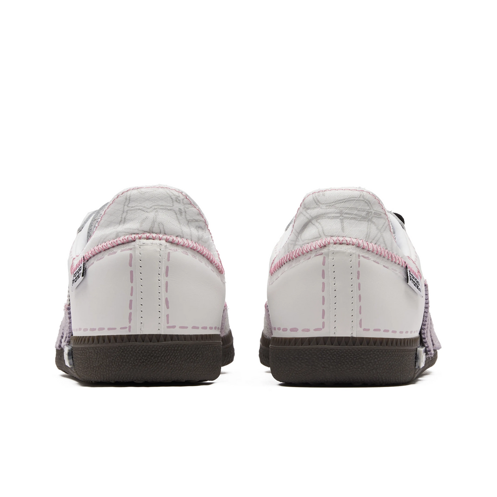Adidas Samba - Custom GAT Shoes White Grey Pink Stitching