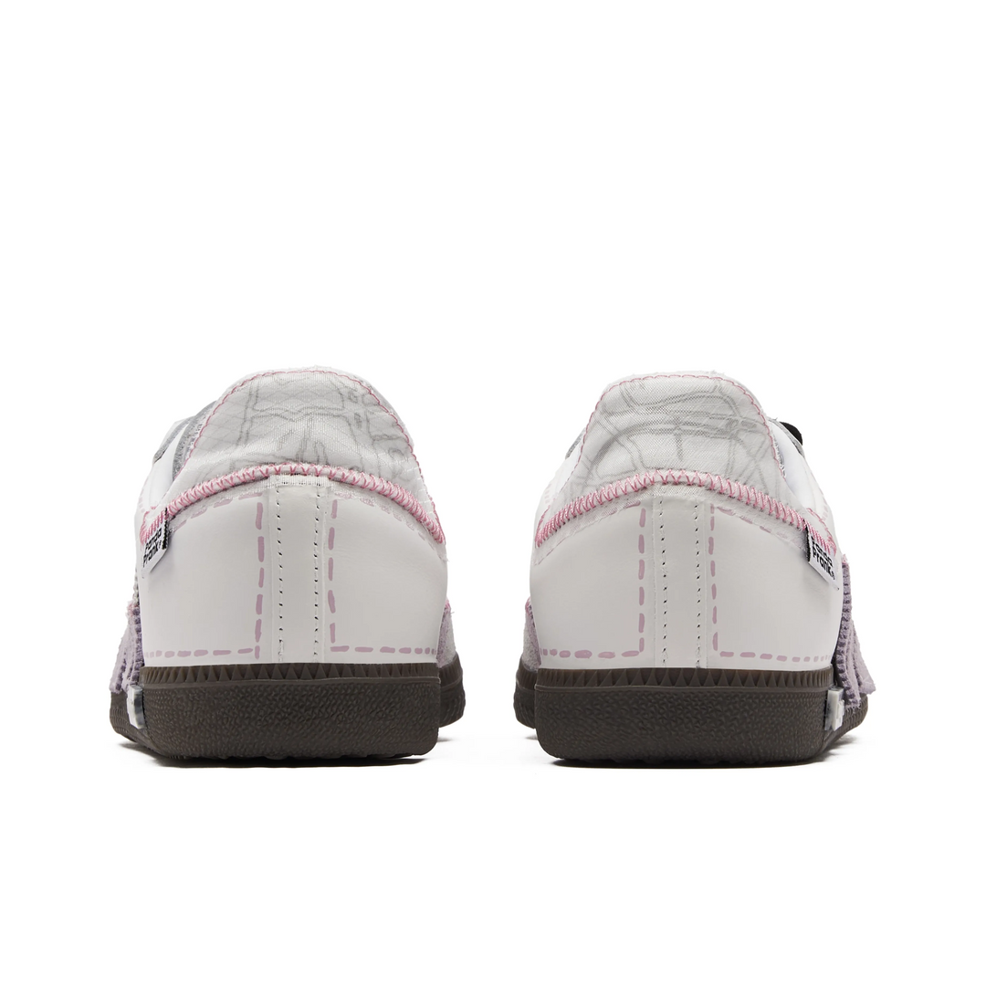Adidas Samba - Custom GAT Shoes White Grey Pink Stitching