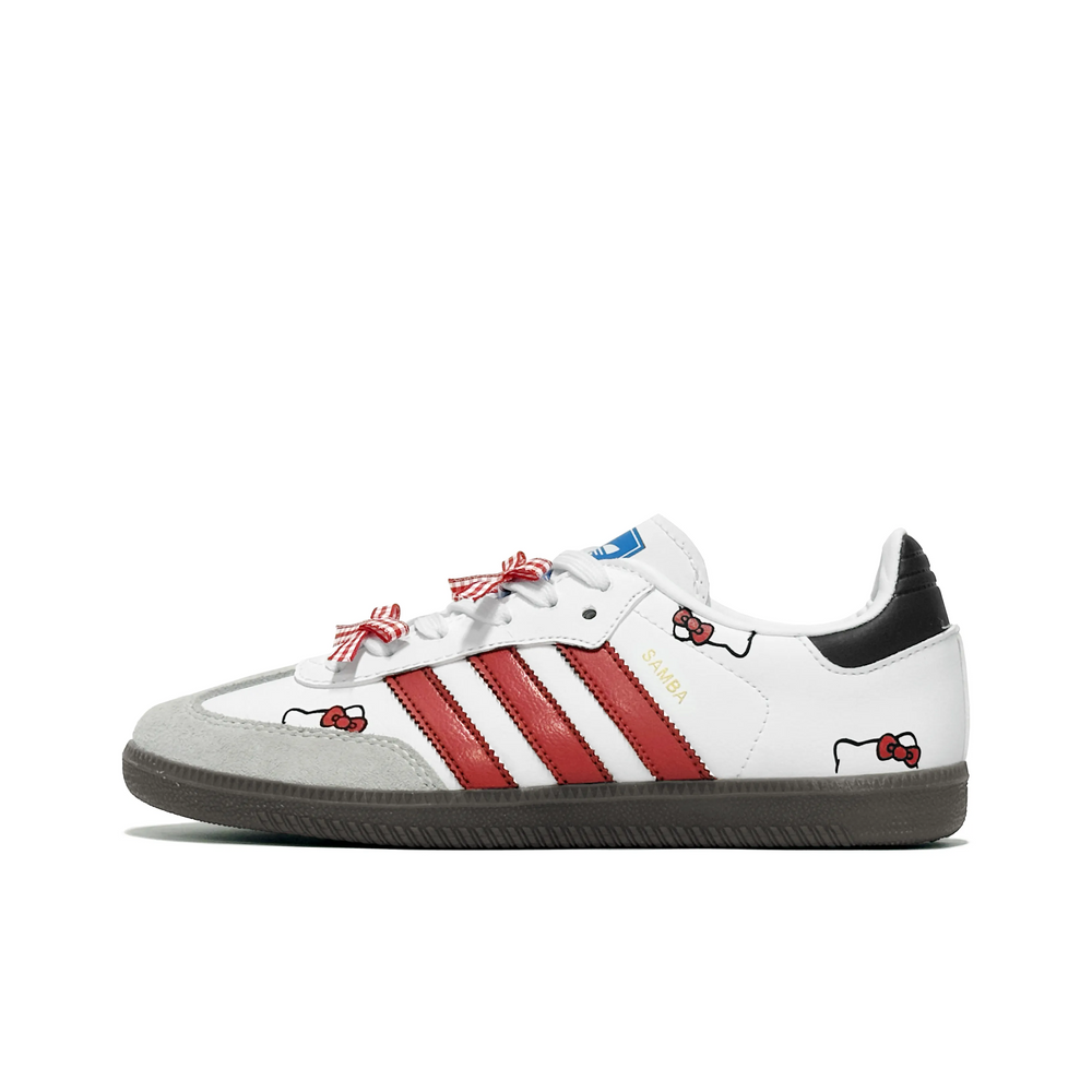 Adidas Samba - Custom GAT Shoes White Hello Kitty Red Bow
