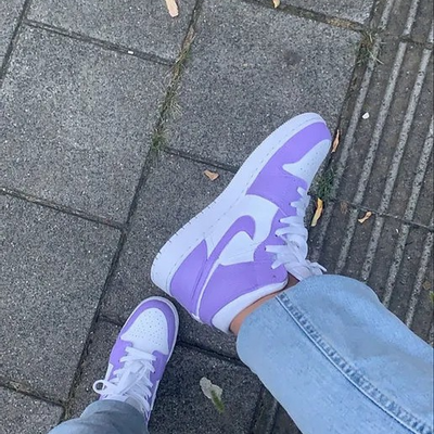 Custom Air Jordan 1 Purple White