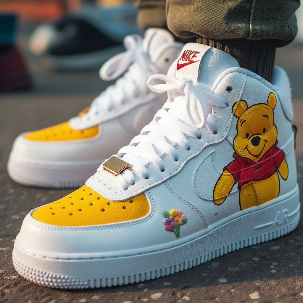 Custom Air Force 1 Yellow Bear
