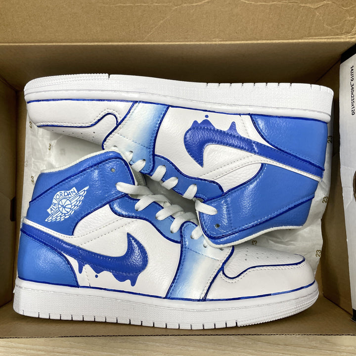 Custom Air Jordan 1 Blue Drip