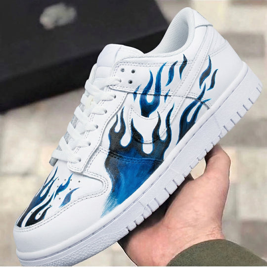 Custom AF 1S Blue Black Flame