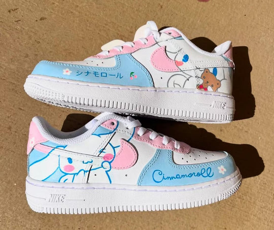 Custom Air Force 1 Baby Blue Baby Pink Cinnamoroll