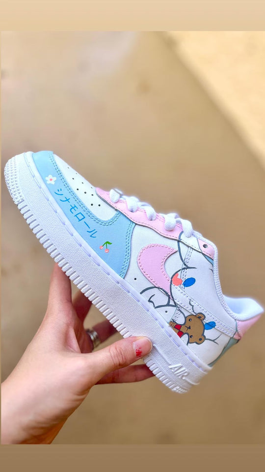Custom Air Force 1 Baby Blue Baby Pink Cinnamoroll