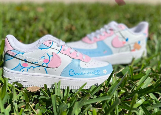 Custom Air Force 1 Baby Blue Baby Pink Cinnamoroll
