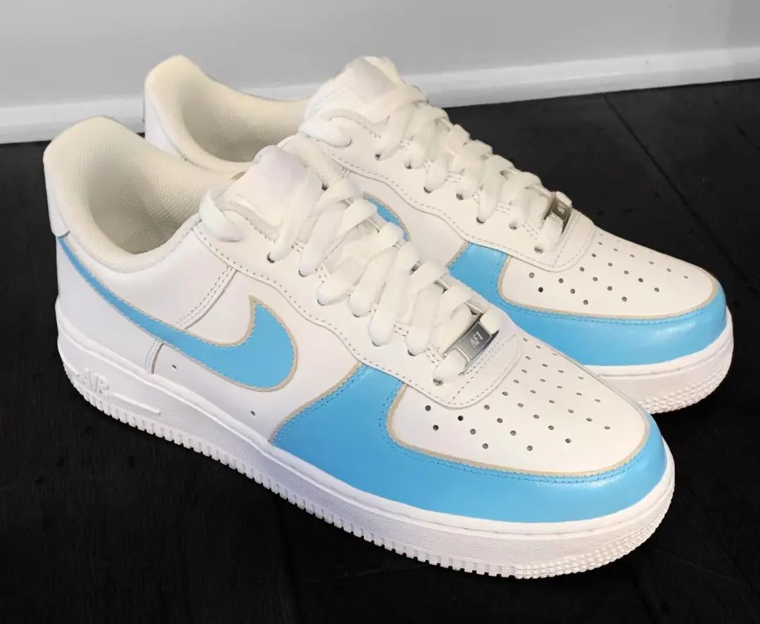 Custom Air Force 1 Baby Blue Design