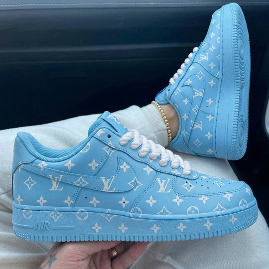 Custom Air Force 1 Baby Blue LV