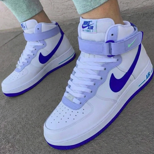 Custom Air Force 1 Baby Lavender Royal Blue