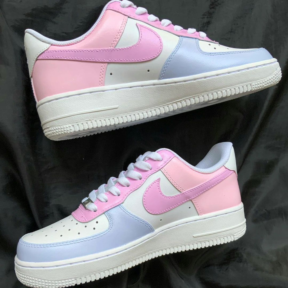 Custom Air Force 1 Baby Pink Baby Blue