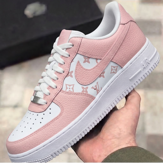 Custom Air Force 1 Baby Pink LV Monogram