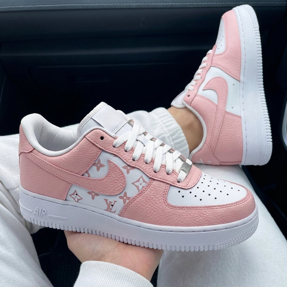 Custom Air Force 1 Baby Pink LV Monogram