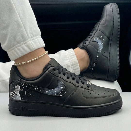 Custom Air Force 1 Black Astronaut Space Stars Galaxy Design