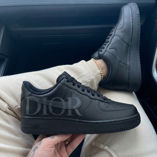 Custom Air Force 1 Black Dior Logo