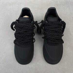 Custom Air Force 1 Black Laces Red Sole