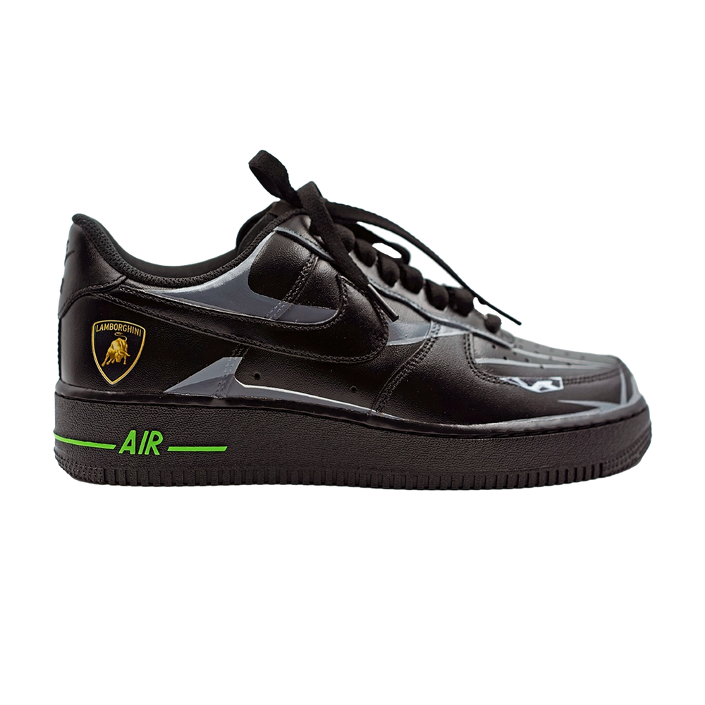 Custom Air Force 1 Black Lamborghini Logo Design