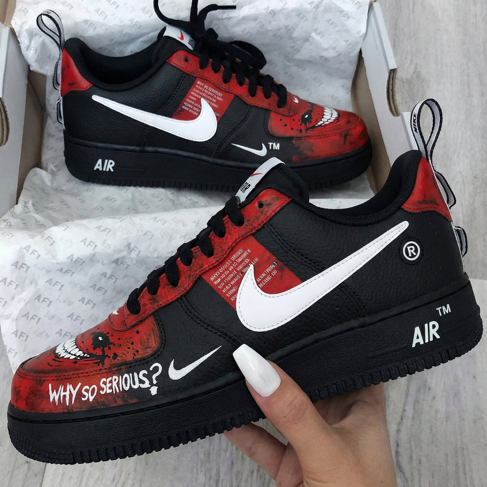 Custom Air Force 1 Black Red Joker Theme