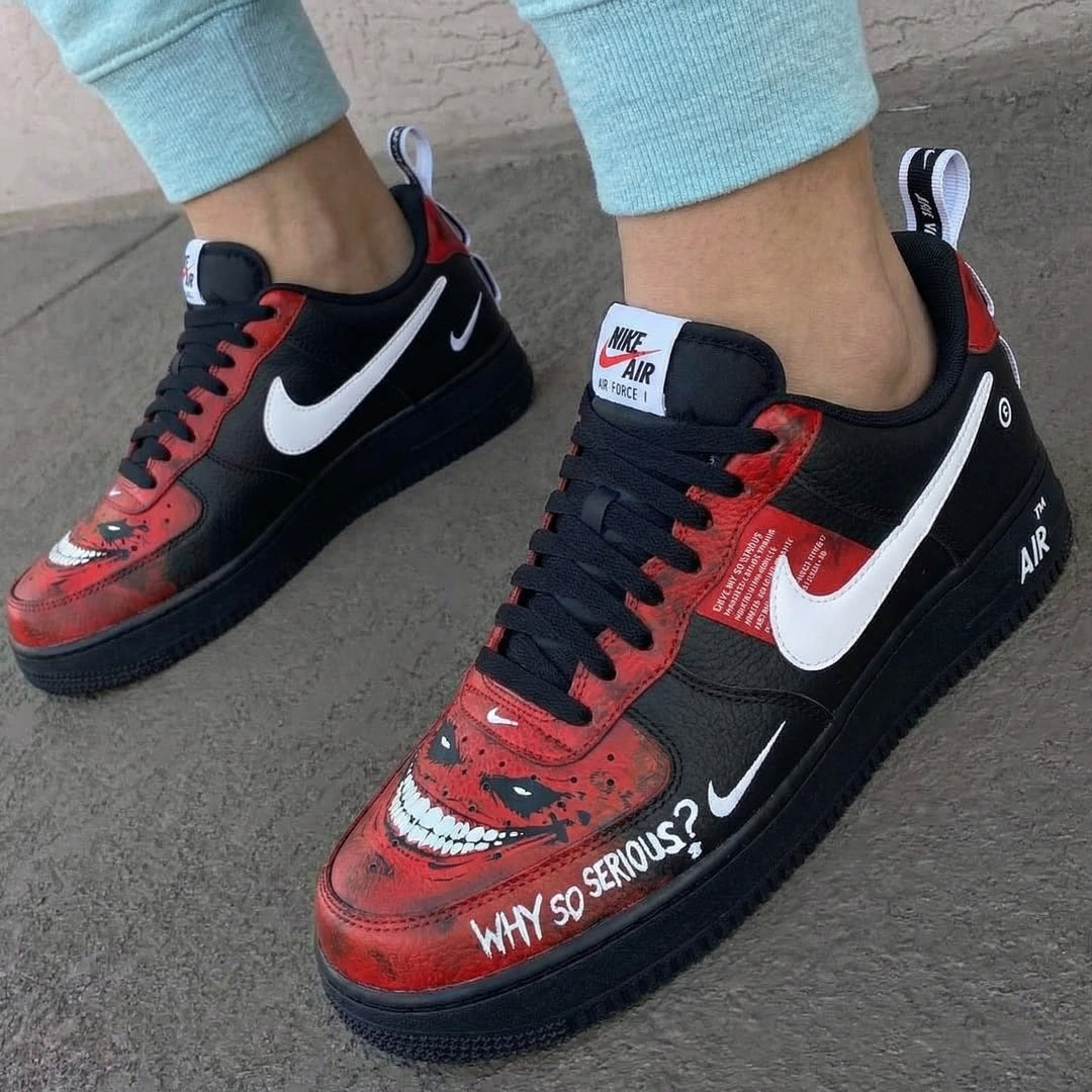 Custom Air Force 1 Black Red Joker Theme