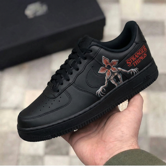 Custom Air Force 1 Black Stranger Things Demogorgon