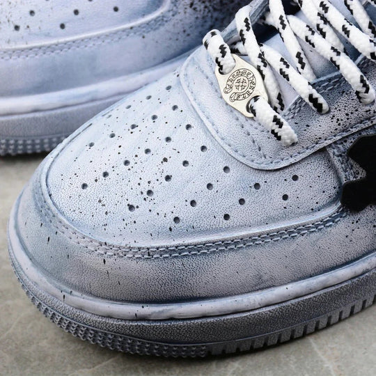 Custom Air Force 1 Blue With Cross Chrome Hearts