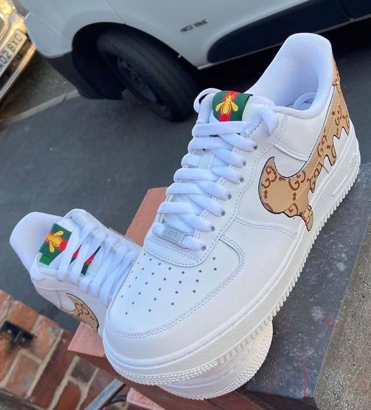Custom Air Force 1 Brown GG Logo