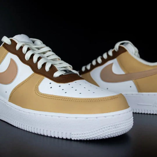 Custom Air Force 1 Brown Tan Design