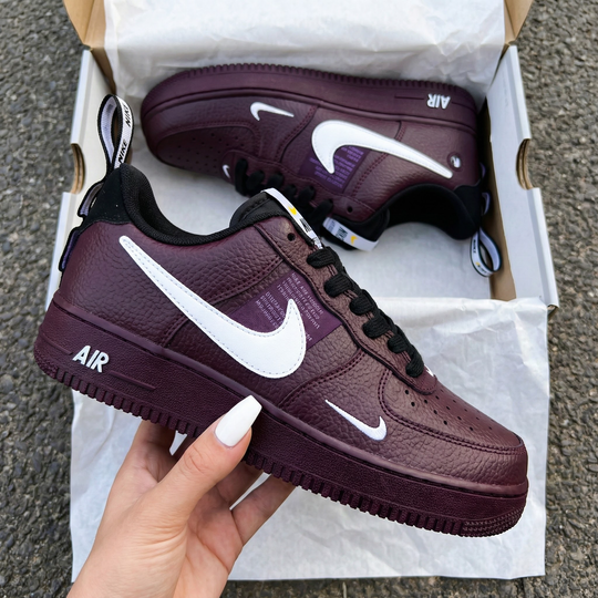 Custom Air Force 1 Burgundy White