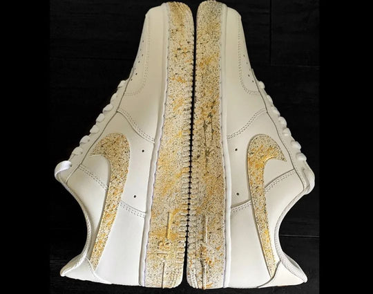 Custom Air Force 1 Gold Speckled Design