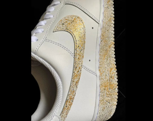 Custom Air Force 1 Gold Speckled Design